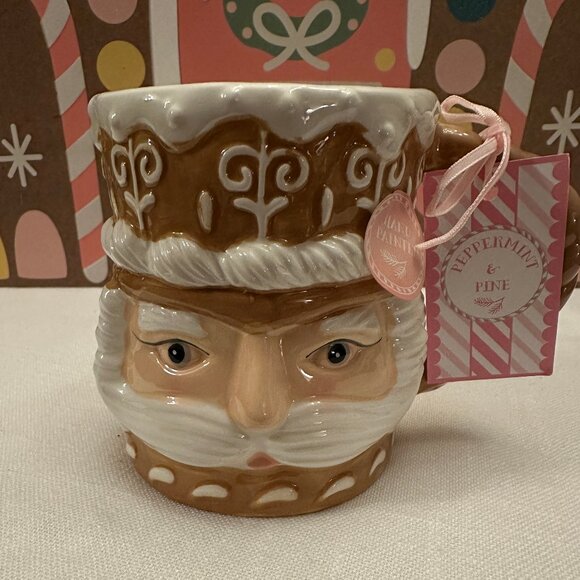 Peppermint & Pine Gingerbread Nutcracker Mug NWT 2025 Hand Painted - Picture 1 of 4